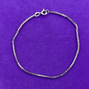 💛 Vintage Vendome Sterling Silver Box Chain Bracelet | Minimalist Layering